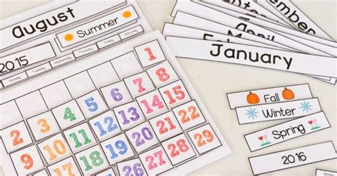 cute  printable calendar  circle time  kids
