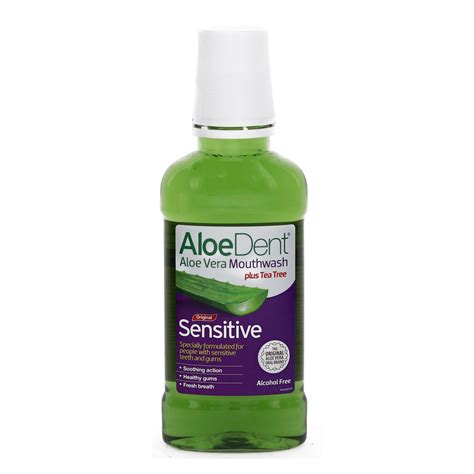 aloe dent aloe vera mouthwash sensitive 250ml online at best price mouthwash lulu uae