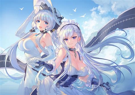 Anime Girls Azur Lane Belfast Azur Lane Illustrious Azur Lane Anime 1527x1080