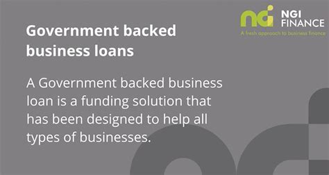 Government Backed Business Loan Business Finance Recovery Loan