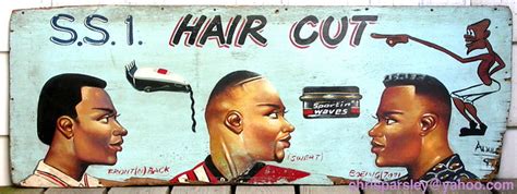 African Barber Sign These Are Hand Painted Signs For Stree Flickr