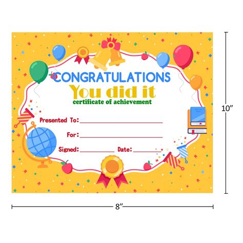 Buy Hohomark 30pcs Award Certificates For Kids 8x10 Kindergarten