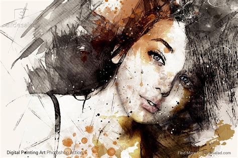 Ad Digital Painting Photoshop Action By Slidesalad On Creativemarket