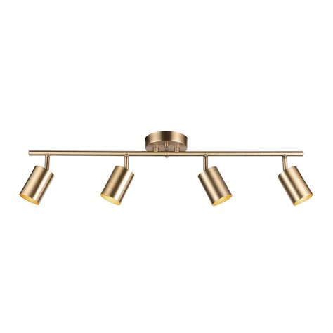 Our extensive recessed collection of downlight fixtures can be used in the most demanding applications. Globe Electric Pratt 30 in. 4-Light Matte Brass Track ...