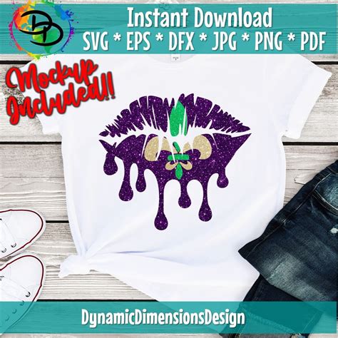 Mardi Gras SVG Dripping Lips SVG Lips Png Kiss Funny Etsy