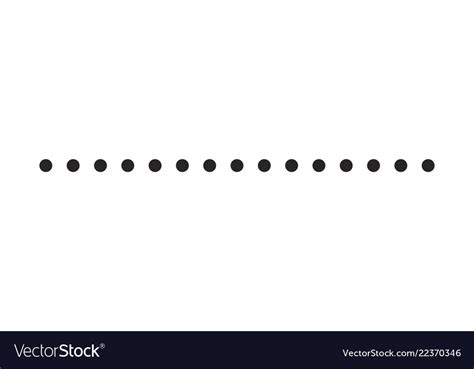 Dotted Line Simple Shape Symbol Icon Design Vector Image