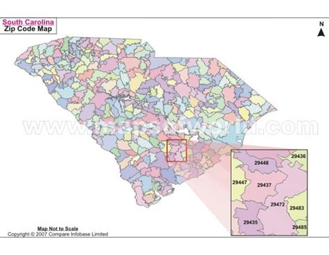 Buy South Carolina Zip Code Map Online Us Maps Pinterest Zip Code