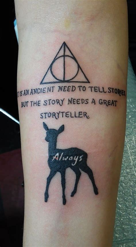 Free delivery and returns on eligible orders. Deathly Hallows Tattoo With Quote - CreativeFan