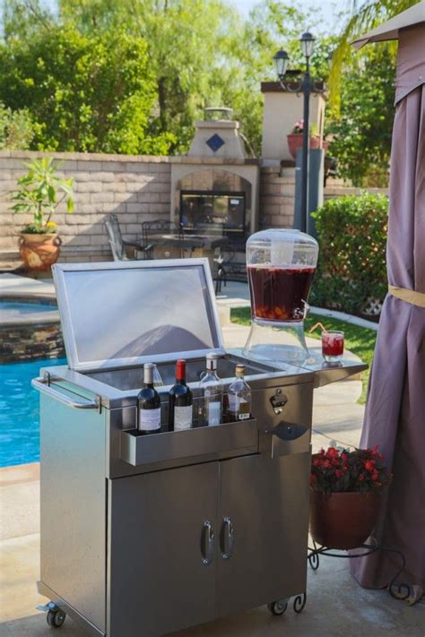 Barbeques Galore Stainless Steel Outdoor Party Cart - Beverage Carts