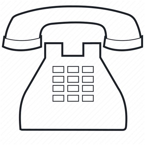 Call Communication Device Lineart Phone Tech Technology