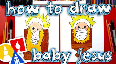 How To Draw Baby Jesus In A Manger Art For Kids Hub