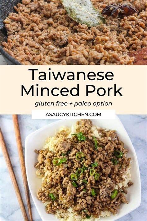 Taiwanese Minced Pork Over Rice Recipe Ground Pork Recipes Skillet