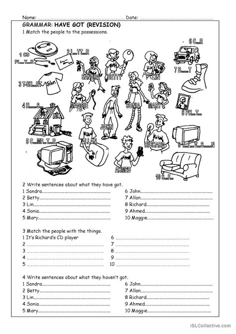 Have Got English Esl Worksheets Pdf And Doc