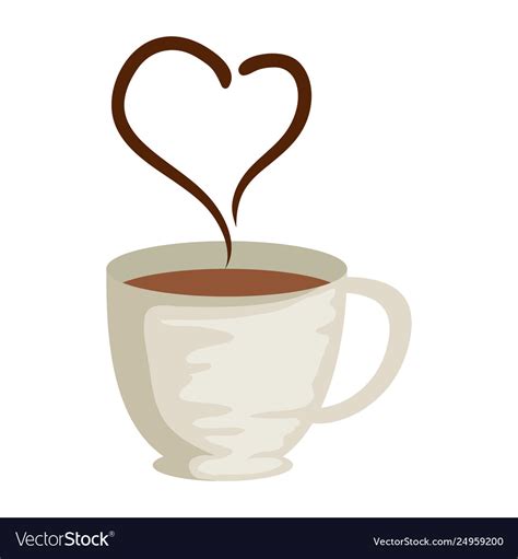 Coffee Cup With Heart Royalty Free Vector Image