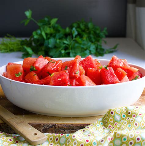 Watermelon Salad With Chili And Lime A Little And A Lot