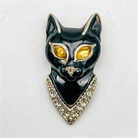 Egyptian Cat Broochamerican Jewelry Chainajcvintage Etsy