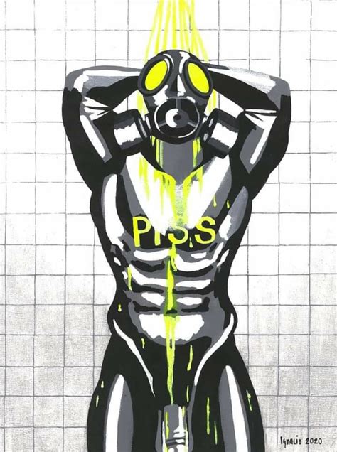 golden shower piss homoerotic art gay sex watersports gay lgbt art fetish rubber gas