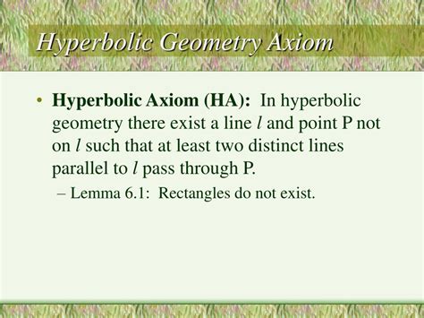 Ppt Hyperbolic Geometry Axiom Powerpoint Presentation Free Download