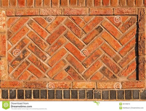 Red Herringbone Brick Wall Seamless Background Stock Photo