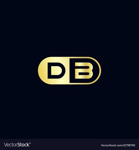 Initial Letter Db Logo Template Design Royalty Free Vector