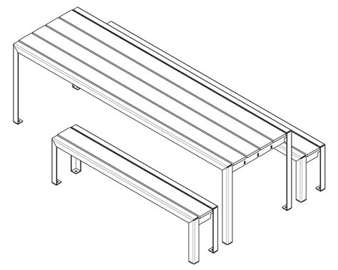 Sitescapes Inc Wynne 6 Ft Surface Mount Picnic Table With 2 6 Ft Benches Wn6 4461