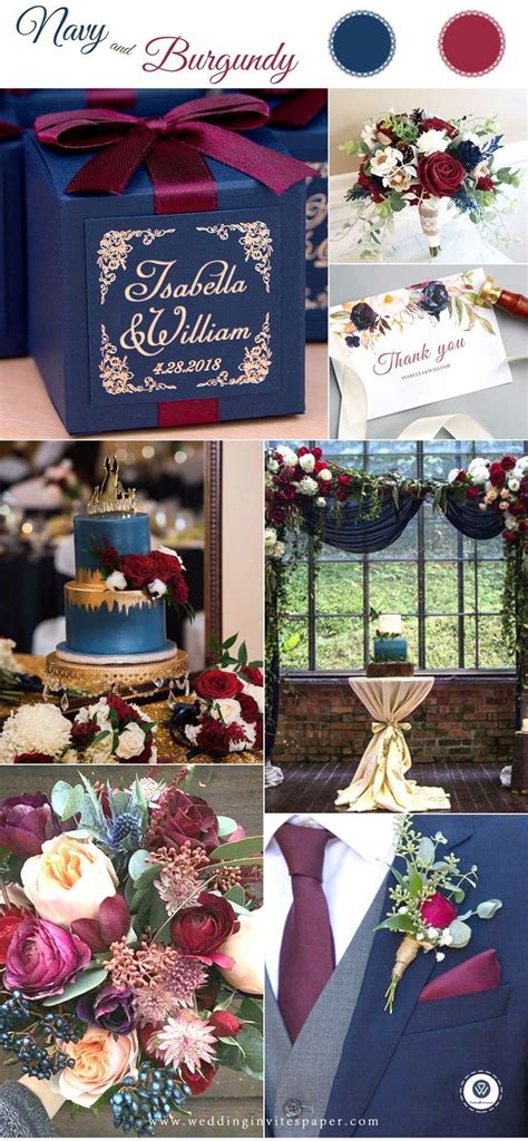 Top 8 Striking Navy Blue Wedding Color Palettes For 2019 Fall Navy