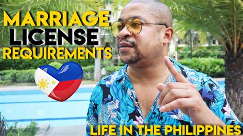 Marriage License Requirements In The Philippines Youtube