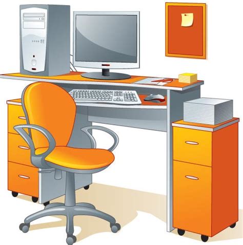 1280 x 720 jpeg 64 кб. Office furniture and elements vectors