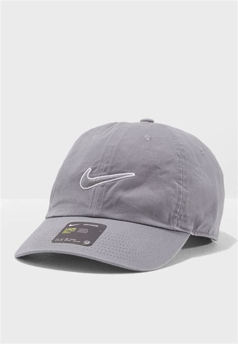 Buy Nike Grey Heritage 86 Essential Swoosh Cap For Women In Mena Worldwide