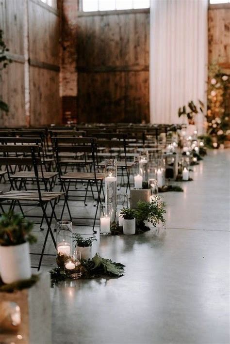 Aisle Lined With Candles And Plants By Apotheca Flowers Captured By