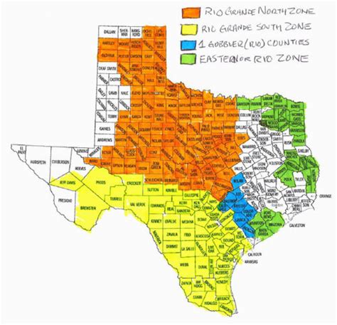 Texas Hunting Zones Map Tourist Map Of English