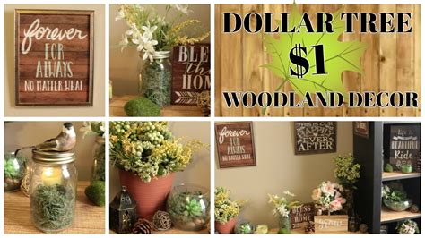 Huge diy dollar tree wall decor ideas for your home! $1 DOLLAR TREE WOODLAND HOME DECOR IDEAS - YouTube