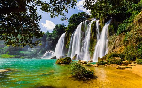 Ban Gioc Waterfall In China And Vietnam 4k Wallpapers Hd And Images For