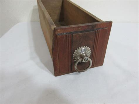 Sewing Machine Drawer Antique Wood With Metal Ring Pull How To