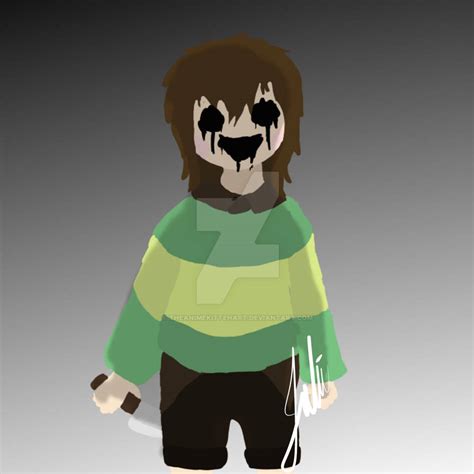 Chara Scary Face By Theanimekittehart On Deviantart