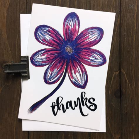 Thank you note who made your mother's day special free online special thank you note ecards on mother's day. Flower Thank You Greeting Card - Tawnya Williams Art