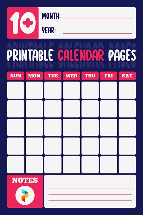 19 Best Free Printable Calendar Pages For Free At Pri