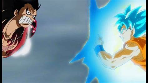 Goku Finally Fights Luffy In Dragon Ball One Piece Youtube