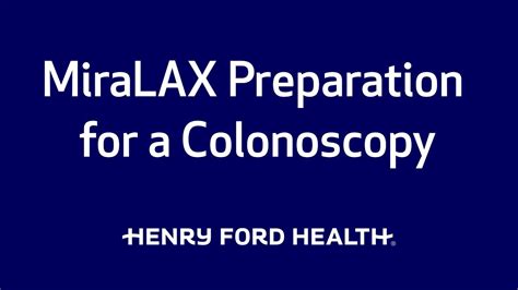 Miralax Preparation For A Colonoscopy Youtube
