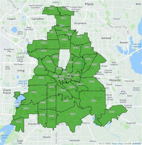 Zip Code Tabulation Areas Of The City Of Dallas Download Scientific