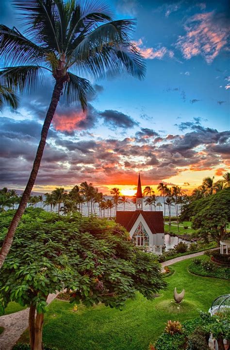 Sunset As Seen From Grand Wailea Hotel Maui Maui Vacation Wailea
