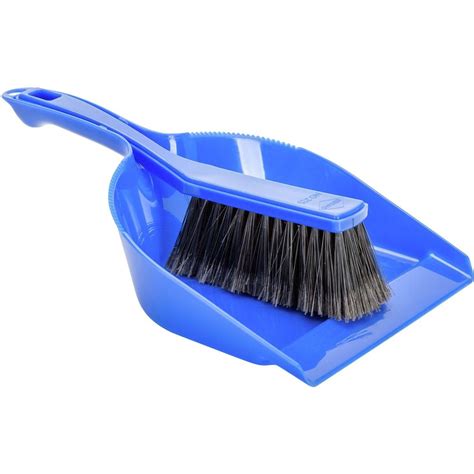 Cleaning CLEANLINK BROOMS BRUSHES Dust Pan Brush Set Blue Darrian Office Art Supplies