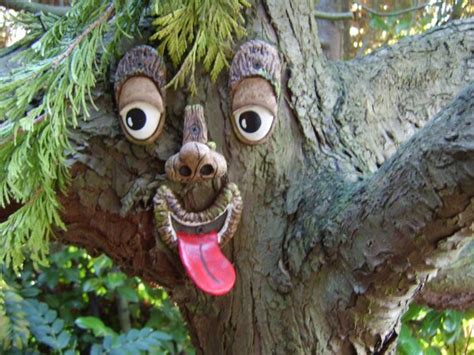 Tree Face Garden Sculpture A Handmade Statue By Thetreefacepeople
