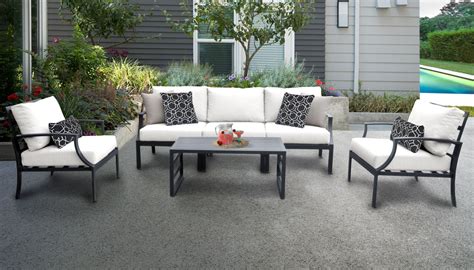 6 Piece Minimal Outdoor Patio Furniture Set Design Furnishings