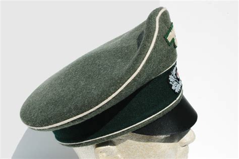 Reproduction German Wwii Infantry Heer Officers Crusher Visor Cap Relics Of The Reich