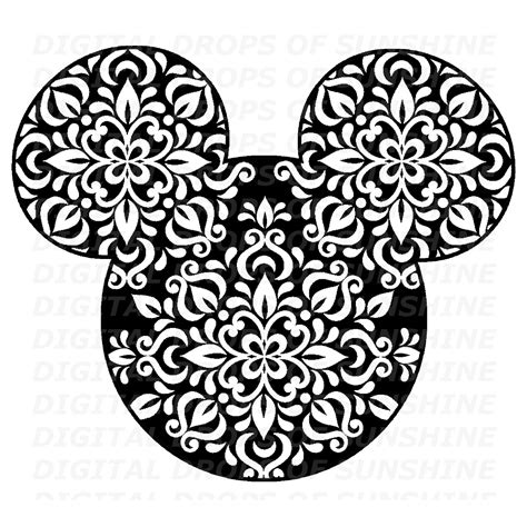 Disney Mickey Mouse Mandala Inspired JPG/SVG files | Etsy