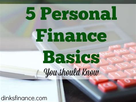 5 Personal Finance Basics You Should Know Basics Finance Personal