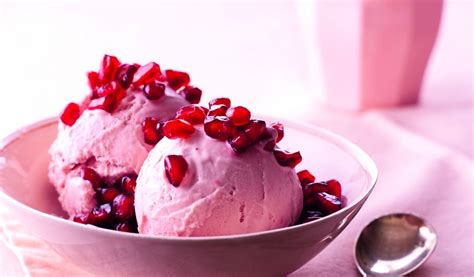 No Churn Pomegranate Ice Cream