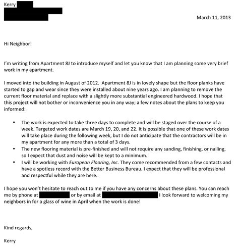 How To Write A Renovation Letter To Your Nyc Neighbors