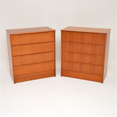 1960 s pair of danish teak chest of drawers retrospective interiors retro furniture vintage